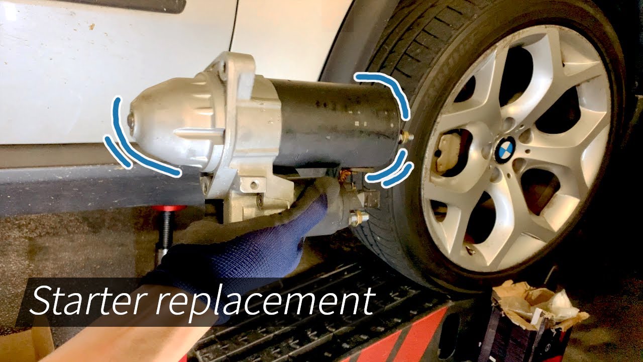 Replacing bad starter on BMW X5 E70 4.8i