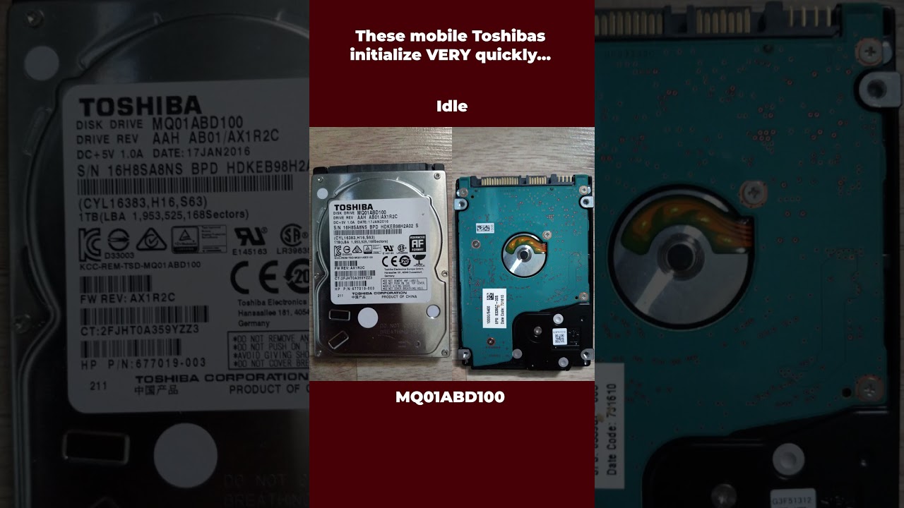 Sounds of the Toshiba MQ01ABD100 