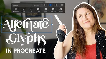Access hidden letters within fonts in Procreate! 🕵️