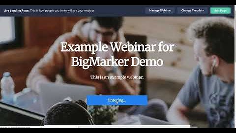 Bigmarker tutorial video