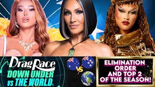 DRACE DOWN UNDER VS DE WERELD🇦🇺🇳🇿🆚🌎👑 ‼️💥SPOILER💥 ‼️(UITSCHIKKINGSVOLGORDE EN TOP 2 VAN HET SEIZOEN)