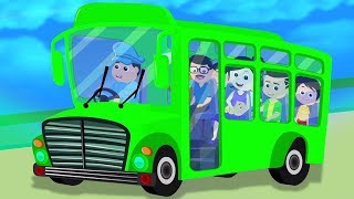 Bánh xe trên xe buýt | Video Cho trẻ sơ sinh | vườn ươm vần | Songs for Children | Wheels On the Bus