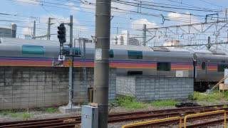【音量注意・カシオペアandDE10警笛有】DE10 1603+E26系カシオペアが尾久構内で入換を行うシーン3
