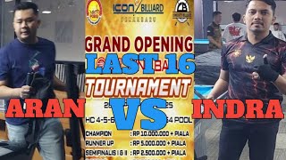 LAST 16 !! ARAN VS INDRA !! ICON BILLIARD OPEN HC 4 5.6