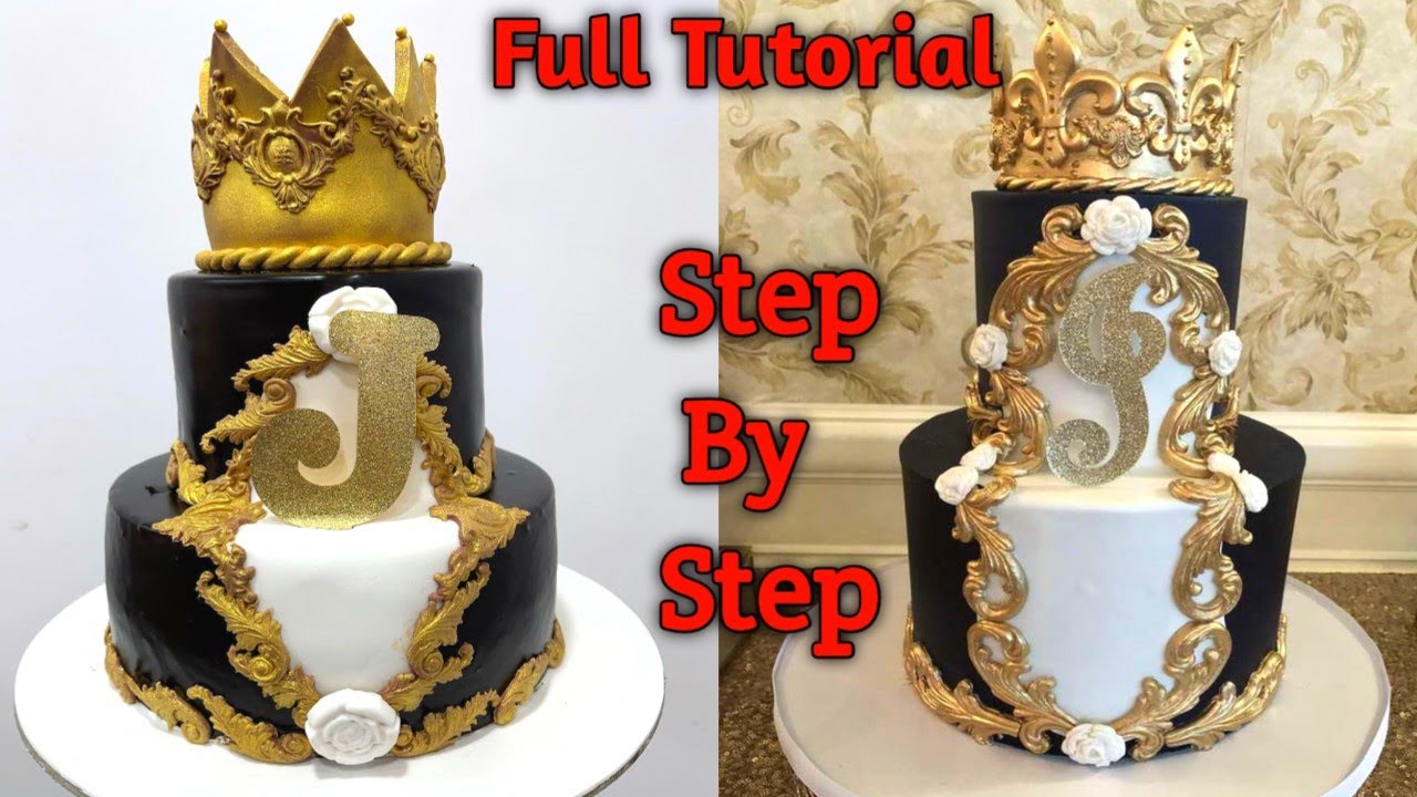 Royal Gold King Crown Cake Topper