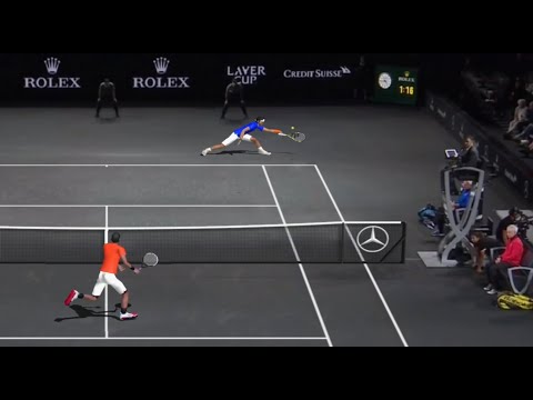 Great Rally Nadal vs Kyrgios with new anims | Tennis Elbow 2013