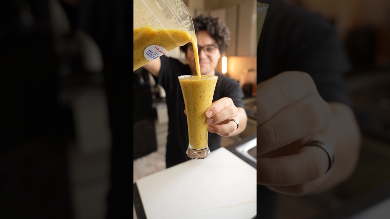 ⁣جربت أعمل عصير من الباشن فروت والمانجو والنتيجة مبهرة.✅  #وصفات_وجدي