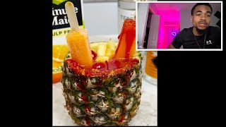 Tequila Popsicle Sunrise in a Pineapple 🍍 (REACTION)