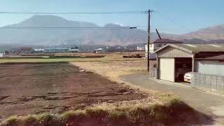 JR豊肥本線 特急九州横断鉄道 宮地⇒阿蘇 車窓に広がる壮大な阿蘇山系-JR Hohi Main Line, TRANS-KYUSHU LIMITED EXPRESS, Miyaji⇒Aso