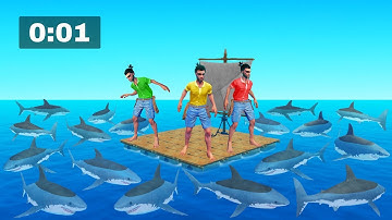 RAFT But A SHARK Spawns Every 10 SECONDS! (Mod)