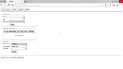 Part 12: DevExpress ASP.NET - Transaksi Penjualan(Tutorial & Contoh Project)