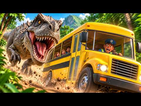 Bus Masuk Dino Forest! 🚌🦖 T-Rex Tiba-Tiba Muncul! 😱 | Kids Adventure