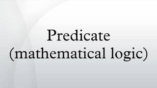 Predicate (mathematical logic)