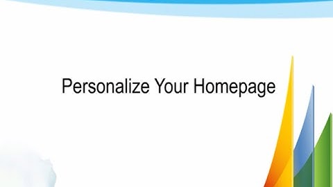 Personalize homepage in Dynamics GP 2013 how to