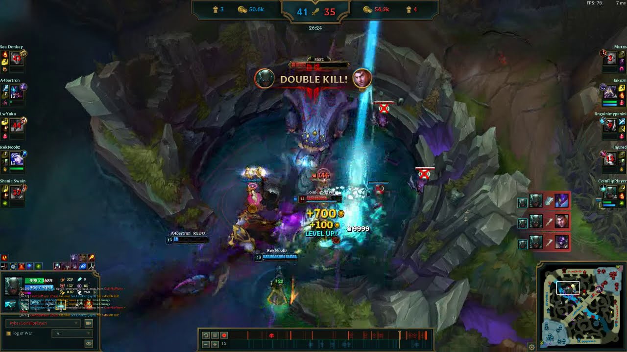 CRAZY PYKE 1V5 BARON OUTPLAY!!! S10 M7 200,000+ GAMEPLAY