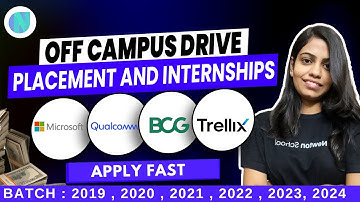 Off campus Job and Internship Opportunities-  Microsoft, Qualcomm , BCG and much more | Apply now