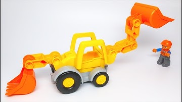 Building Blocks Toys for Kids - Duplo Backhoe Truck