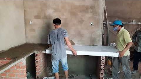 Quy Trình gắn đá hoa cương làm kệ bếp không phải ai cũng biết | Phòng trọ HCM