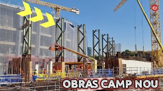 FANTASTICO! New Barcelona Camp Nou Renovations Update! Pillars Installations, Lower Tiers Structure