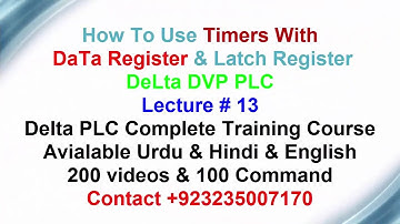 how to use timer with data register DELTA DVP PLC  veriable timer introduction urdu hindi lecture 13