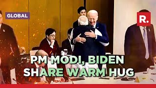 PM Modi, US President Biden Share A Hug As Leaders Meet In Hiroshima, Japan
