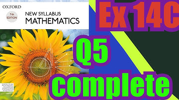 Oxford Math | Book 1 | 7th Edition |  Ex 14C | Q5 complete | Math Knowledge Skills |