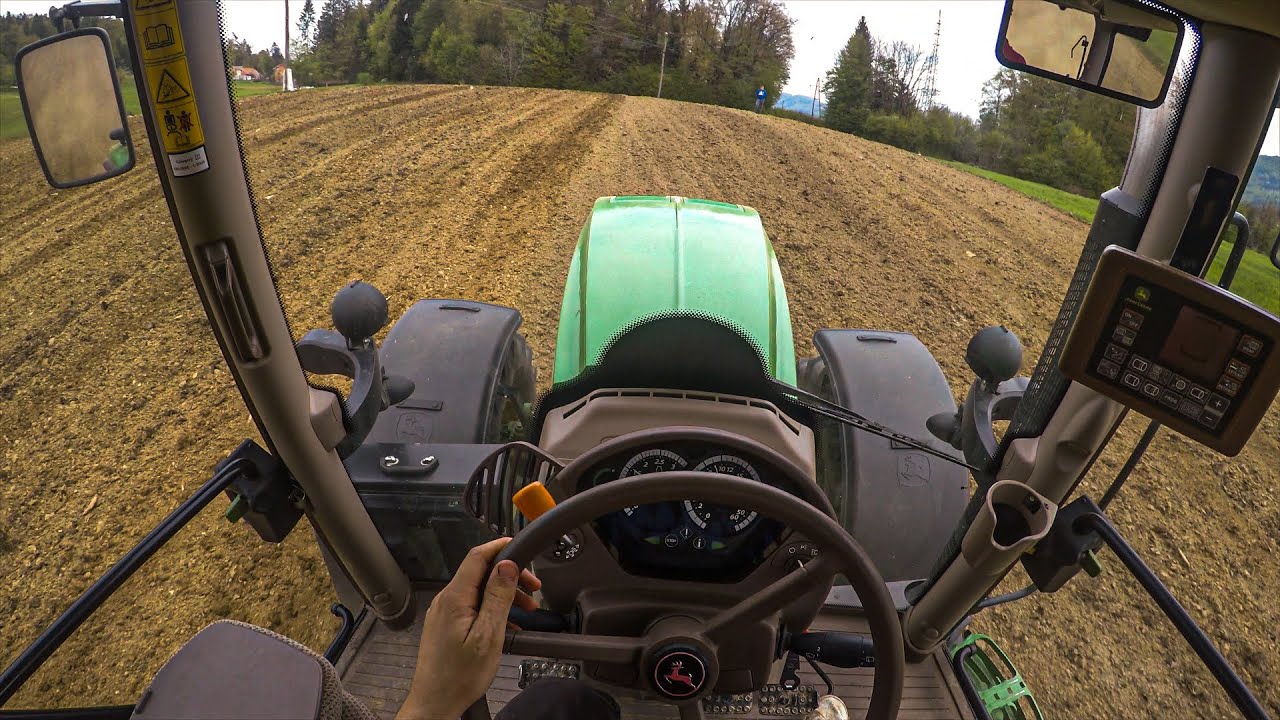 Cab View | John Deere 6125R | Cultivating