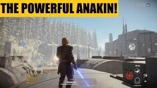 Anakin chopping his way through the forest of Endor! Star Wars Battlefront 2
