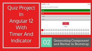 Quiz Project In Angular 12 Tutorial Step by step  Generating Component navbar With Bootstrap #002