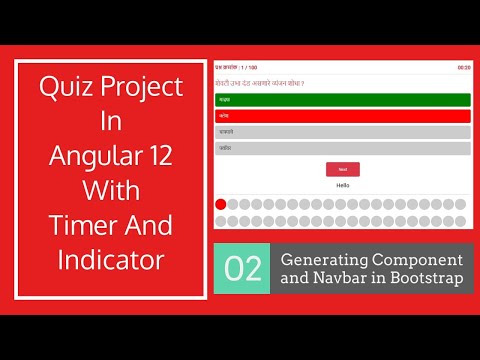 Quiz Project In Angular 12 Tutorial Step by step  Generating Component navbar With Bootstrap #002