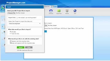 Importing & Exporting Microsoft Project Plans