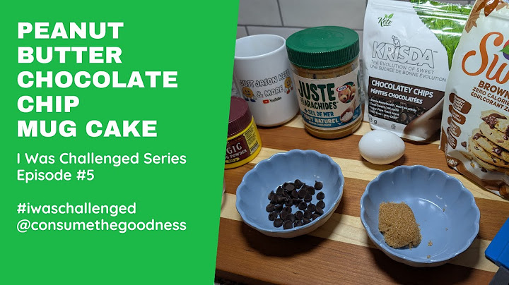 LOW CARB Peanut Butter & Chocolate Chip Mug Cake | I Was Challenged by Kendra @consumethegoodness​