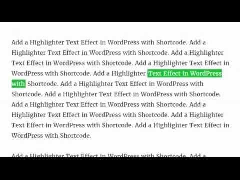 Add a Highlighter Text Effect in WordPress with Shortcode