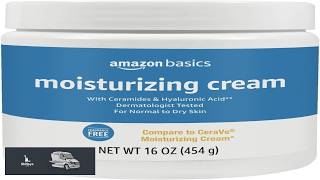 Amazon Basics Moisturizing Cream for Face and Body Fragrance Free with Ceramides