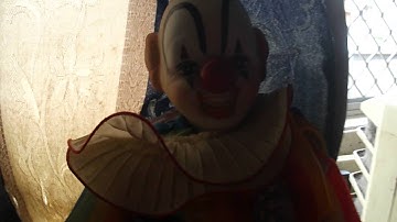 laughing ceramic clown