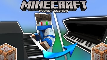 Working Piano with Command Blocks in MCPE 1.1 - Music Command Block Creation (Minecraft PE 1.1)