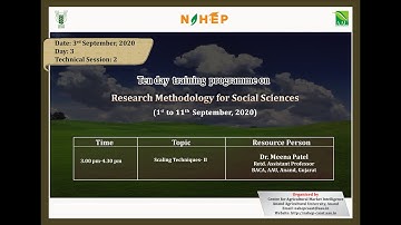 Scaling Techniques - II, Research Methodology for Social Sciences