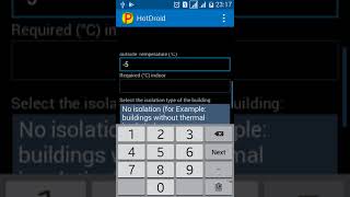 Electric heating calculator screenshot 4