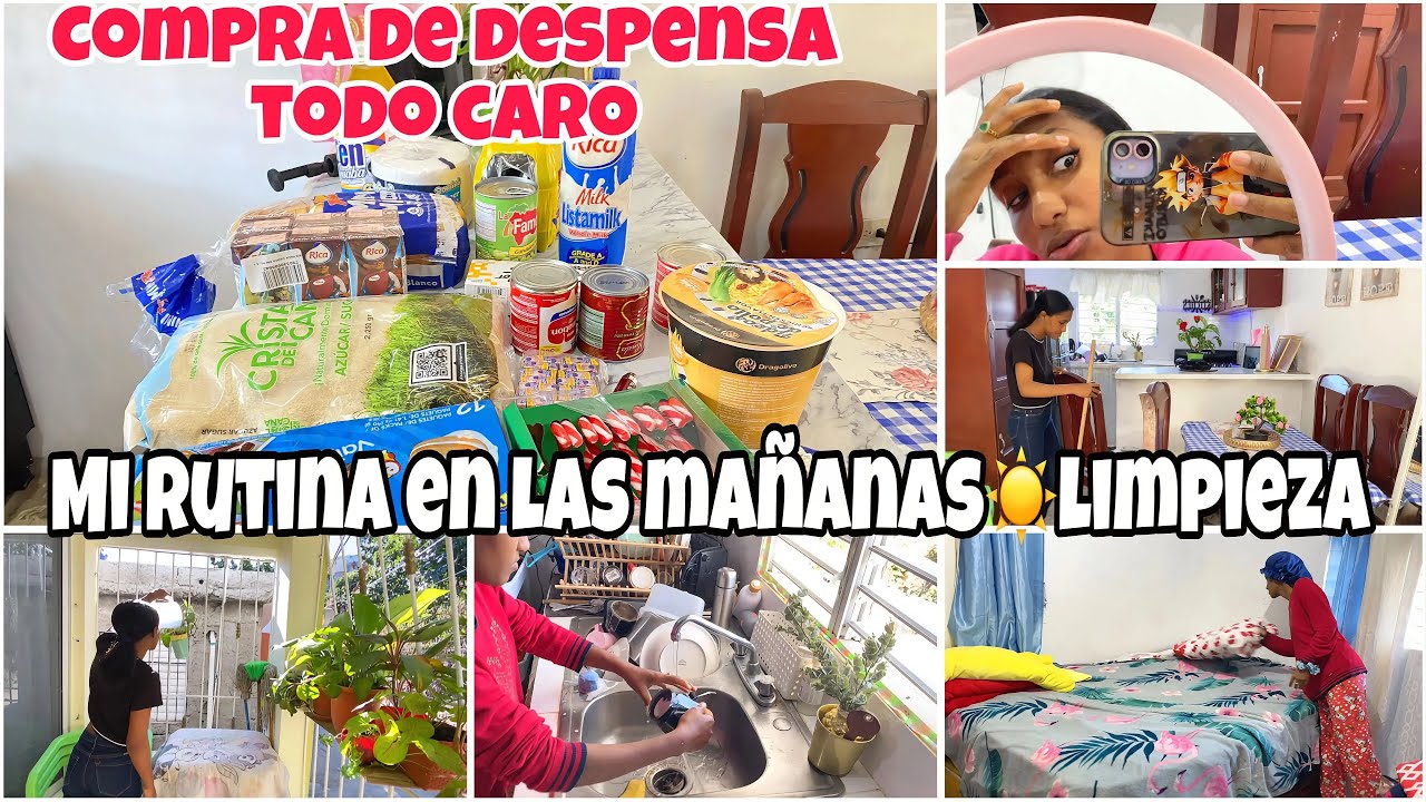 MI RUTINA DE Mañana ☀️compra de despensa 🛒tip para limpiar la estufa me pongo pestañas por grupito 😱