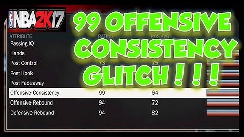 NBA 2K17 How to get 99 Offensive Consistency
