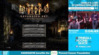 Diablo II by MrLlamaSC in 1:47:05 - Awesome Games Done Quick 2016 - Part 128