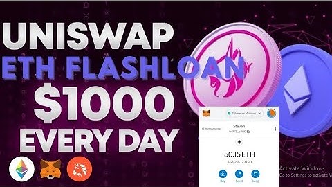 $1000/day of ETH on DeFi Flashoan Arbitrage for ETH Crypto using UNISwap and flashloan from AAVE