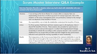 Prep for your Scrum Master interview using the STAR Method | Transition to Tech