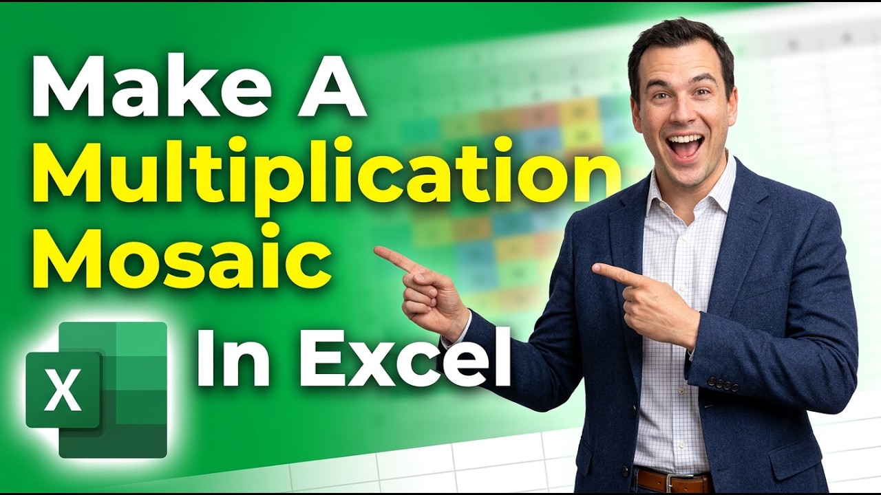 How To Make A Multiplication Mosaic In Excel Using Microsoft Excel ...