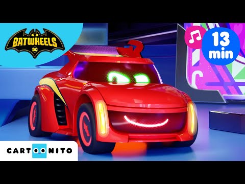 Batwheels - компилация | Запознай се с колата на Робин - Редбърд | Музикални видеа за деца