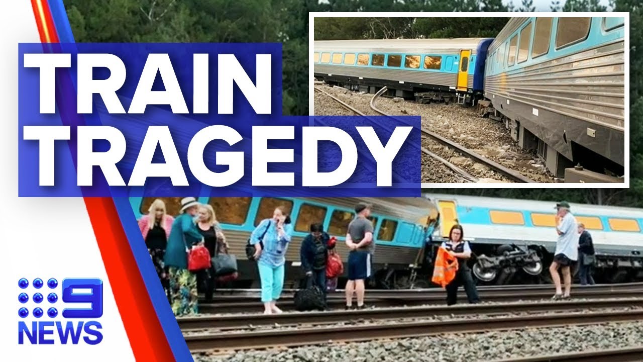 Two killed in Victoria train derailment | Nine News Australia