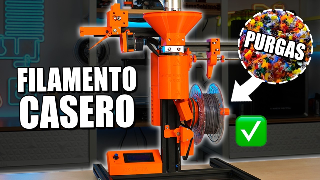 👉♻️ DEJA DE PERDER MATERIAL: Haz FILAMENTO CASERO reciclando impresiones 3d fallidas, purgas y más