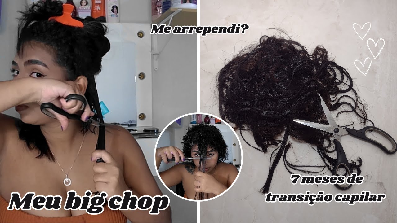 Meu big chop - 7 meses de transição capilar  #transiçãocapilar  #bigchop