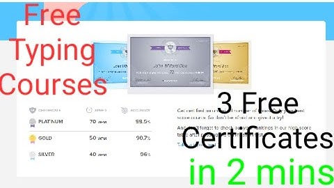 Free Typing Course and Verified Certificate in 2 mins