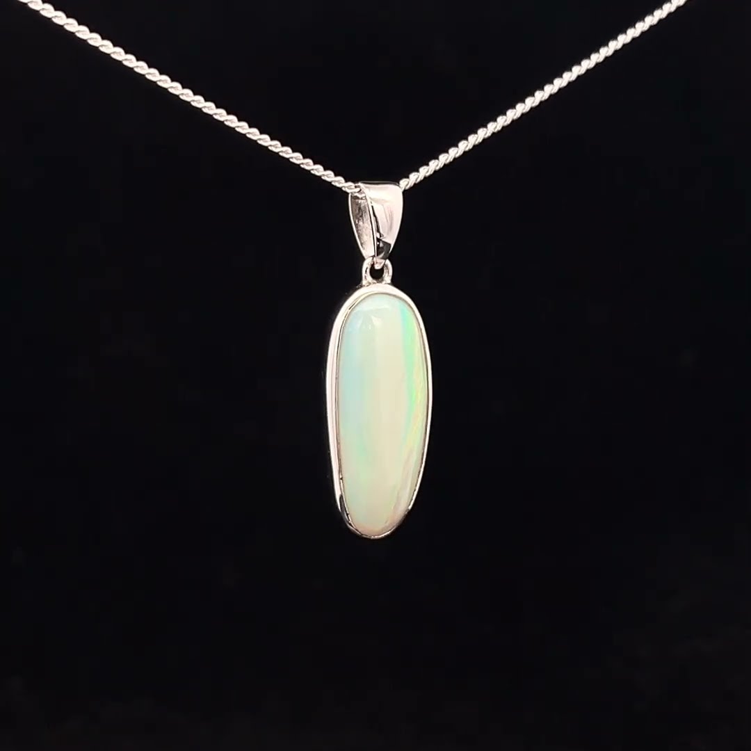 Opal Diamond Factory | Sterling Silver Solid Opal Pendant